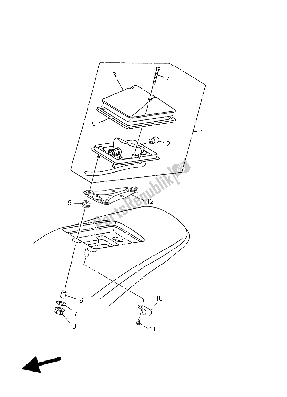 Tutte le parti per il Fanale Posteriore del Yamaha WR 250F 2002