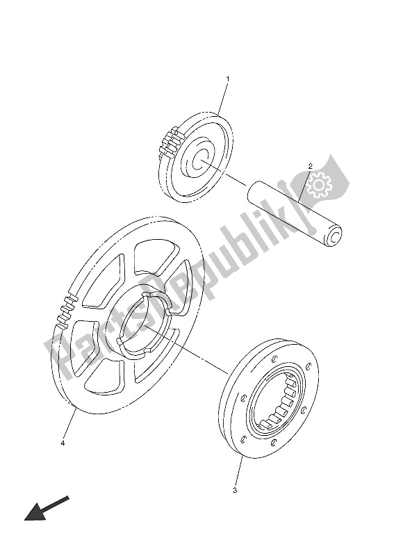 All parts for the Starter of the Yamaha AJS6 SAP 2016