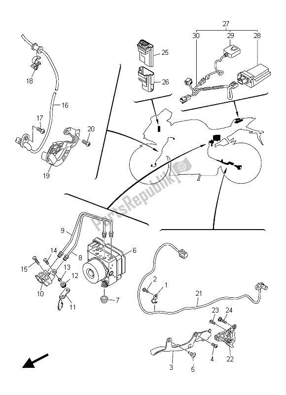 Todas las partes para Eléctrico 3 de Yamaha YZF R1M 1000 2015