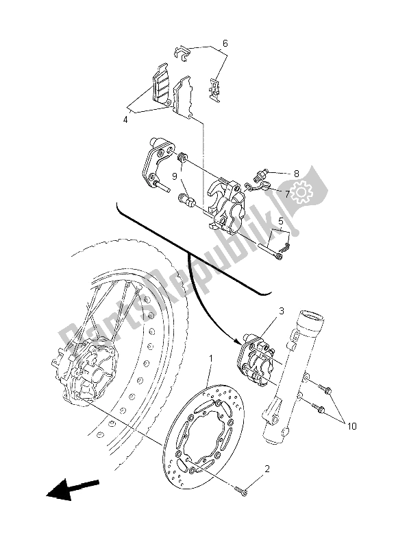 Todas las partes para Pinza De Freno Delantero de Yamaha XT 660R 2004