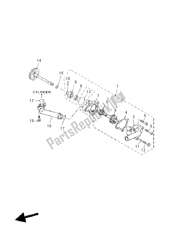 All parts for the Water Pump of the Yamaha YP 250 RA X MAX 2011