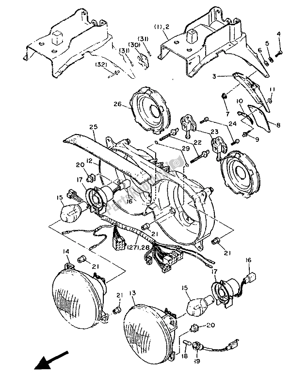 Toutes les pièces pour le Alterner du Yamaha XT 600Z Tenere 1990