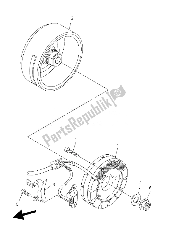 Todas las partes para Generador de Yamaha WR 450F 2007