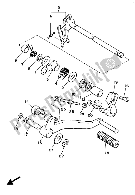 Todas las partes para Palanca De Cambios de Yamaha XJ 600 1989