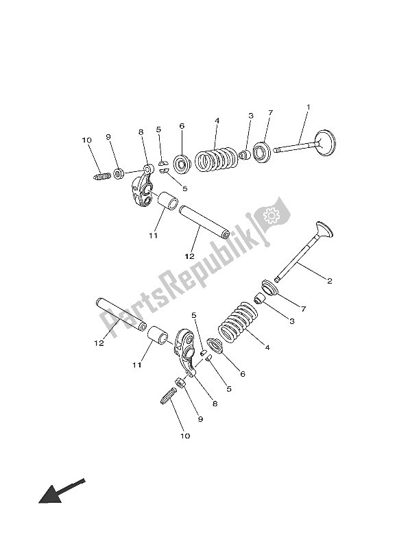 All parts for the Valve of the Yamaha MW 125A 2016