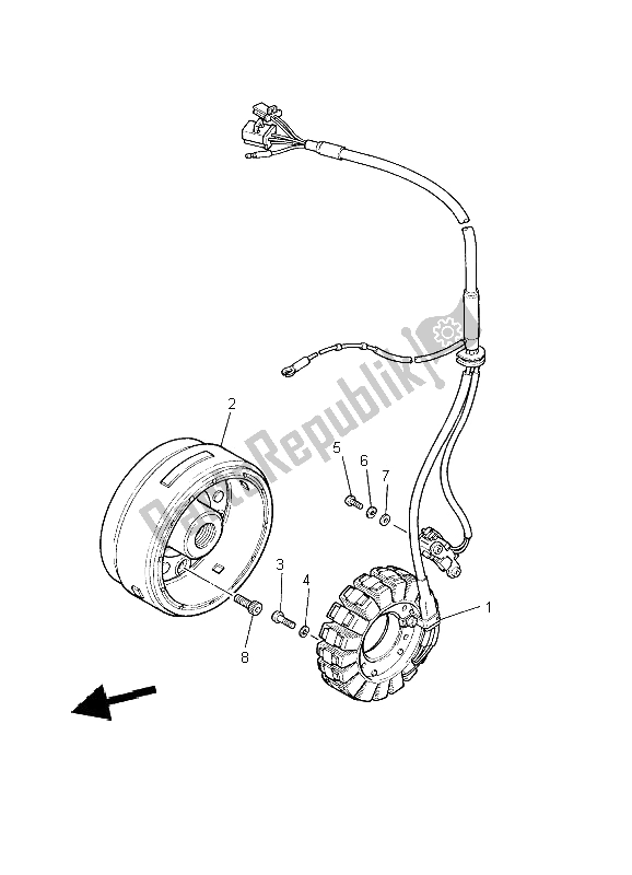 Todas las partes para Generador de Yamaha XT 600E 2002