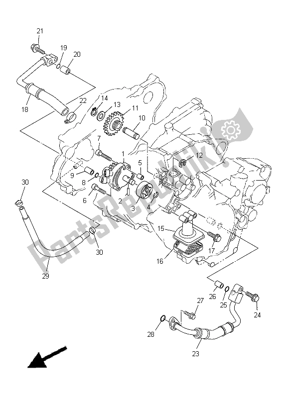 Tutte le parti per il Pompa Dell'olio del Yamaha YZ 250F 2012