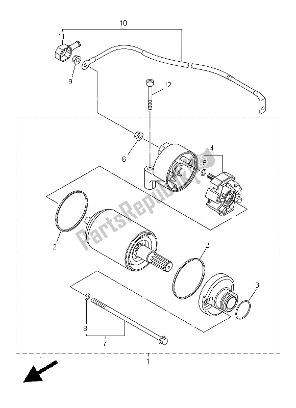 Tutte le parti per il Motore Di Avviamento del Yamaha FZ8 S 800 2014