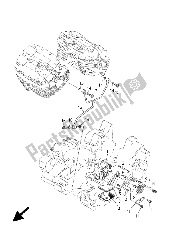 Tutte le parti per il Pompa Dell'olio del Yamaha MT 01 1670 2005