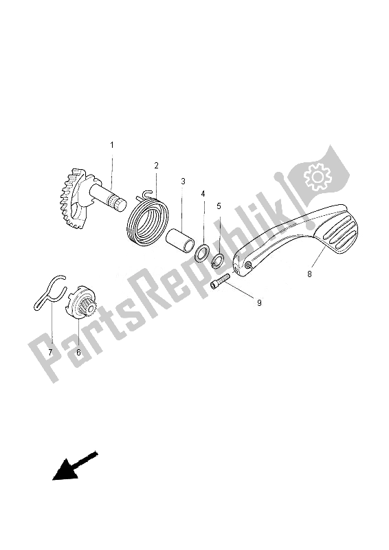 Wszystkie części do Rozrusznik Yamaha YN 50 EM 2013