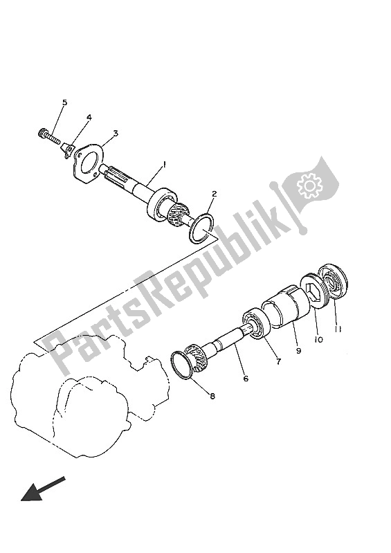 All parts for the Transmission of the Yamaha PW 50 2016