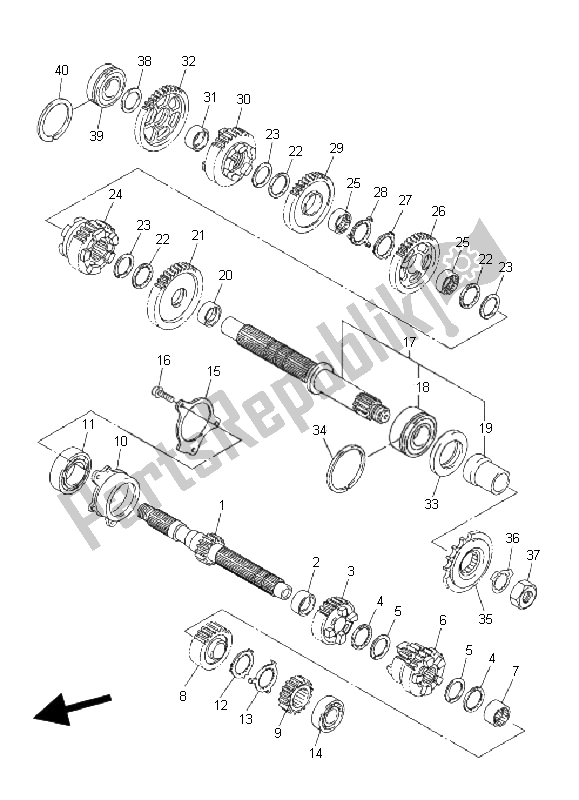 Toutes les pièces pour le Transmission du Yamaha FZ1 S Fazer 1000 2006