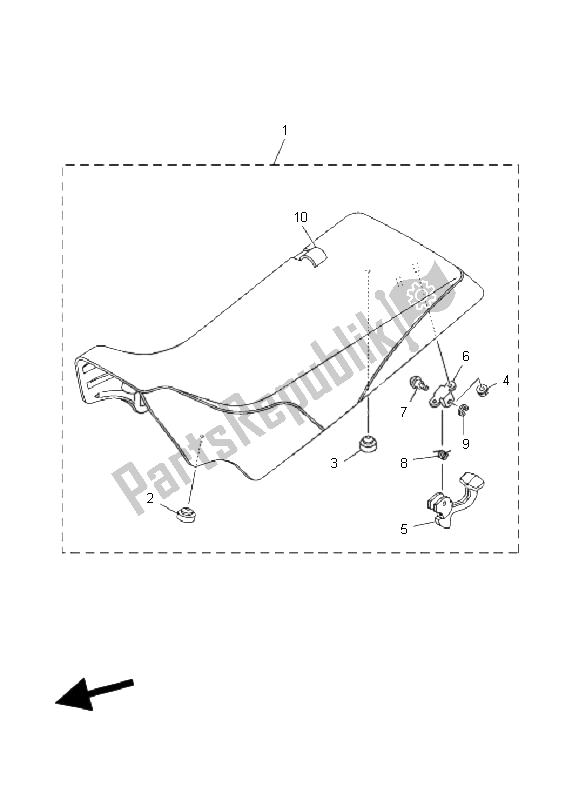 All parts for the Seat of the Yamaha YFZ 350 Banshee 2008