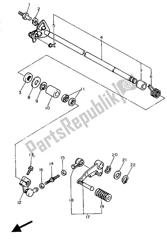 Tutte le parti per il Albero Del Cambio del Yamaha FZ 750 Genesis 1988