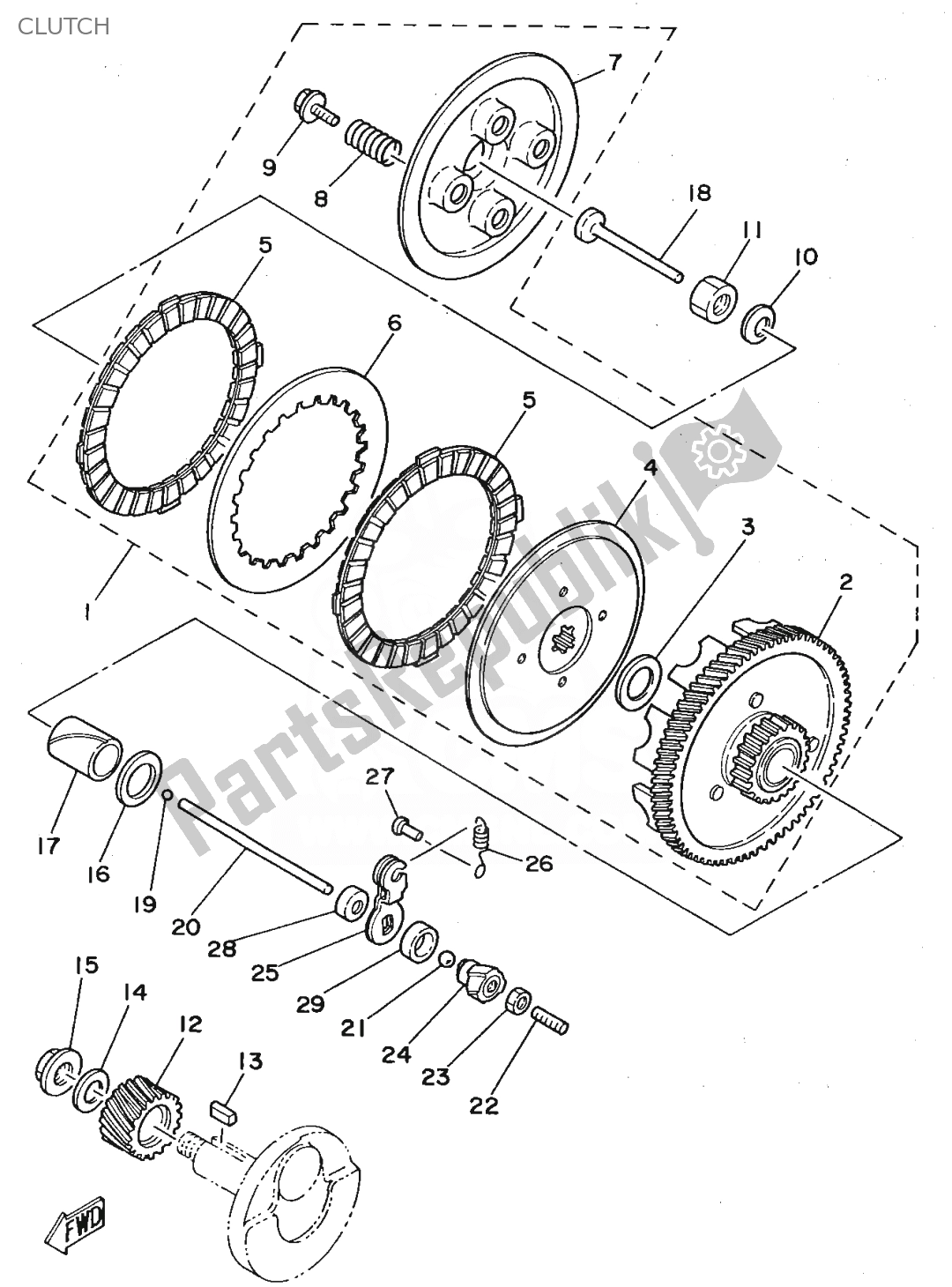 Wszystkie części do Sprz? G? O Yamaha FS1 1980