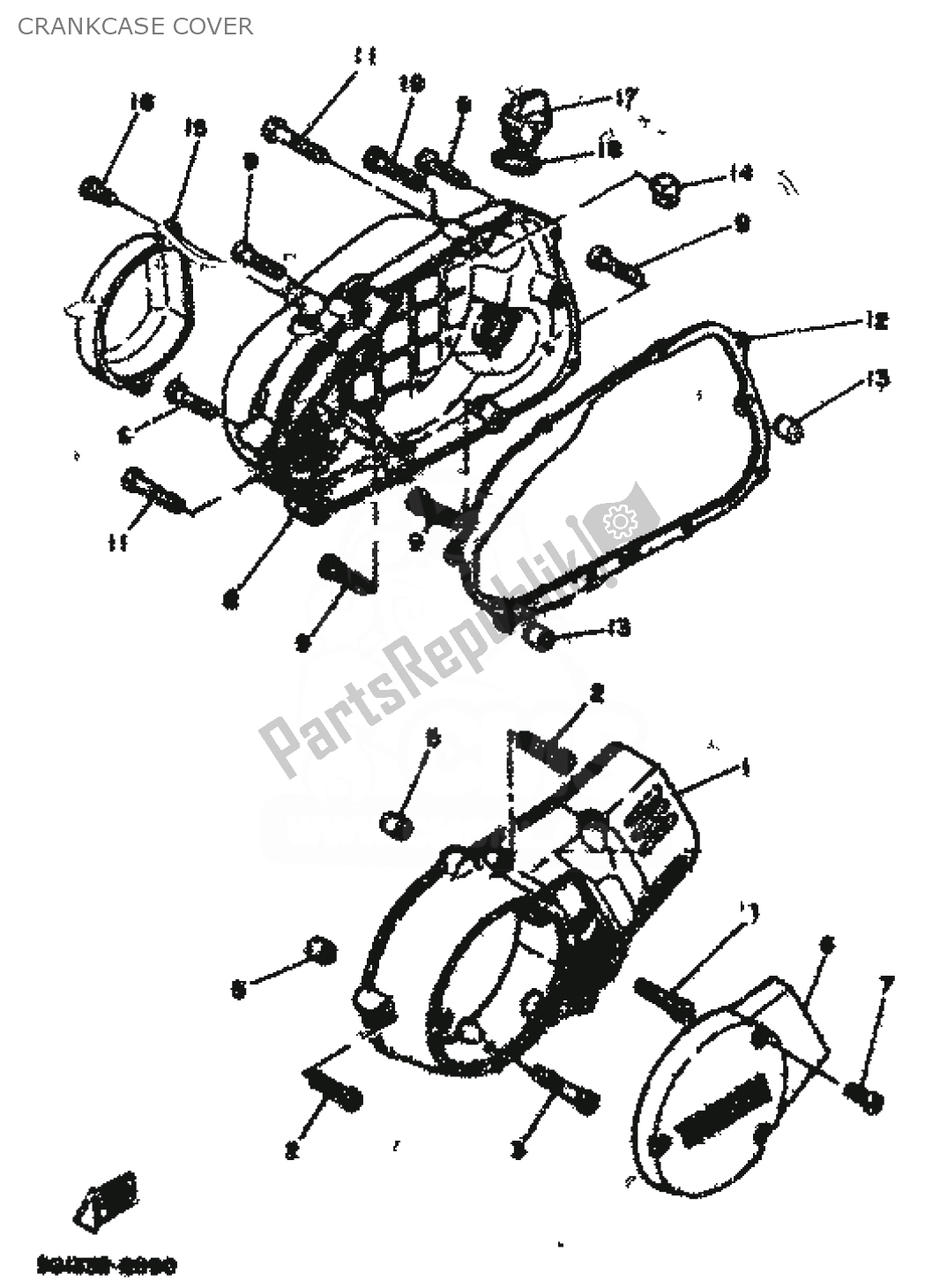 Todas las partes para Tapa Del Cárter de Yamaha RD 80 1982