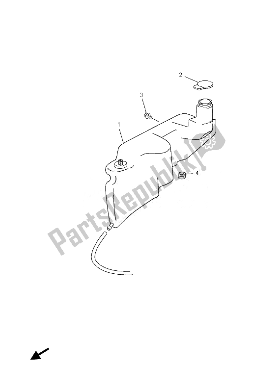 All parts for the Oil Tank of the Yamaha YN 50E 2013