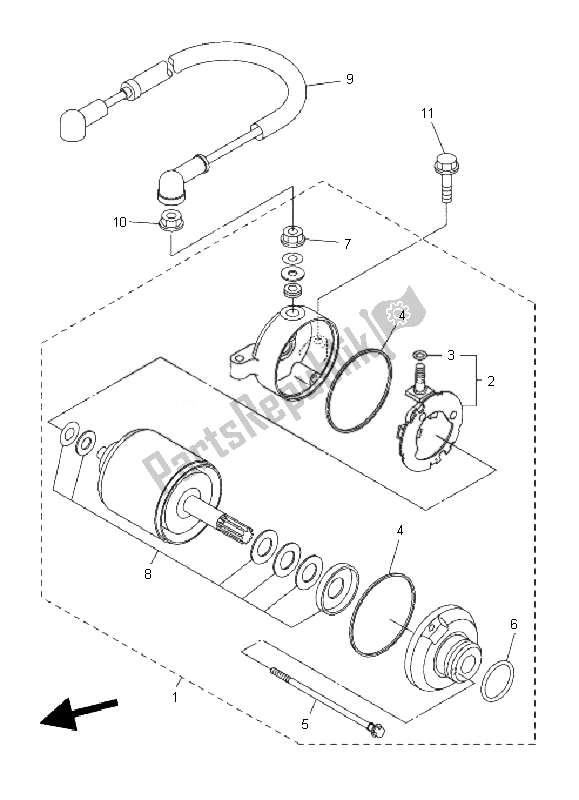 Toutes les pièces pour le Demarreur du Yamaha WR 250X 2010