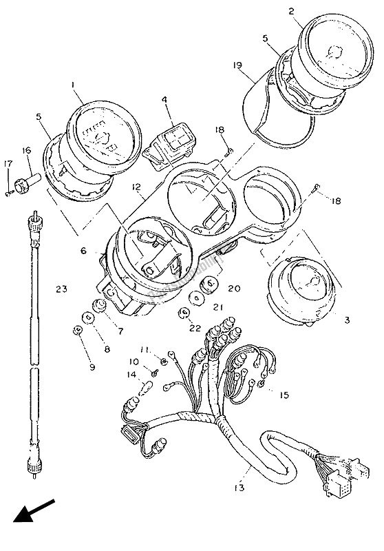 Toutes les pièces pour le Mètre du Yamaha FZ 750 Genesis 1989