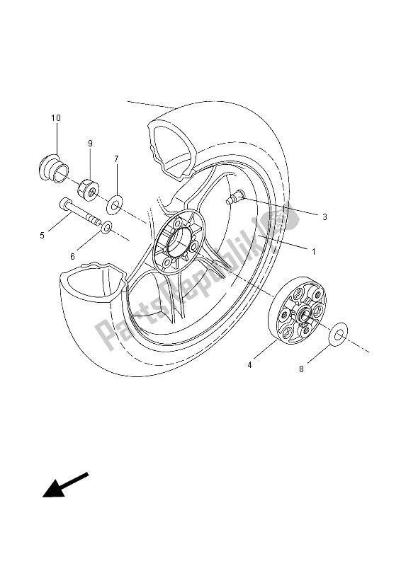 Toutes les pièces pour le Roue Arrière du Yamaha NS 50 Aerox 2014