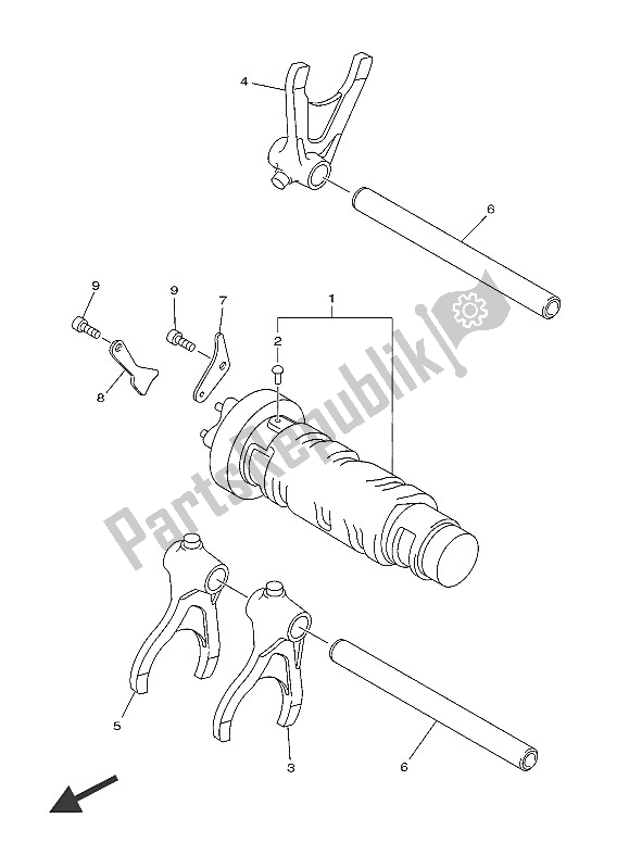 Tutte le parti per il Camma Cambio E Forcella del Yamaha XJ6 FA 600 2016