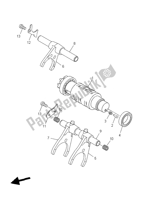 Todas las partes para Cambio De Leva Y Horquilla de Yamaha YZF R1 1000 2010