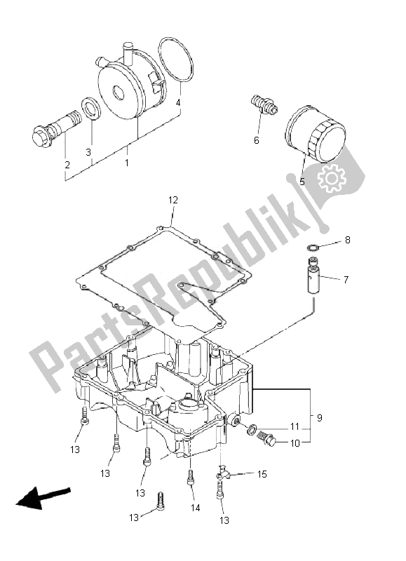 Tutte le parti per il Filtro Olio del Yamaha FZ6 N 600 2007