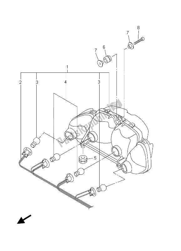 Todas las partes para Luz De La Cola de Yamaha FJR 1300 2003