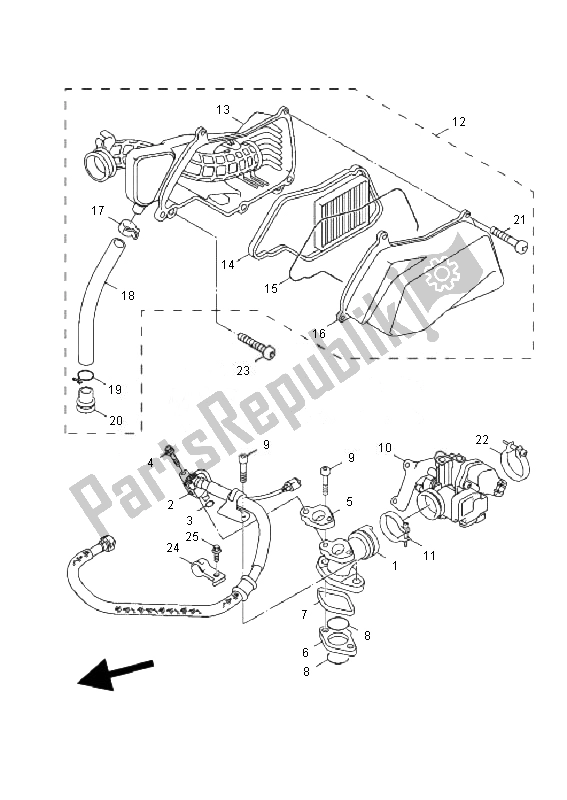 Tutte le parti per il Presa del Yamaha YW 125 BWS 2010