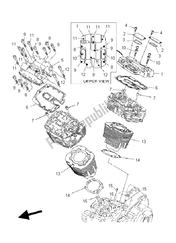 Wszystkie części do Cylinder Yamaha MT 01 1670 2009