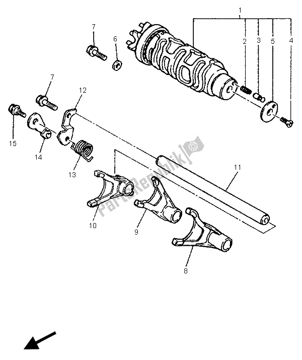 Toutes les pièces pour le Came Et Fourchette De Changement De Vitesse du Yamaha YZF 750 SP 1996