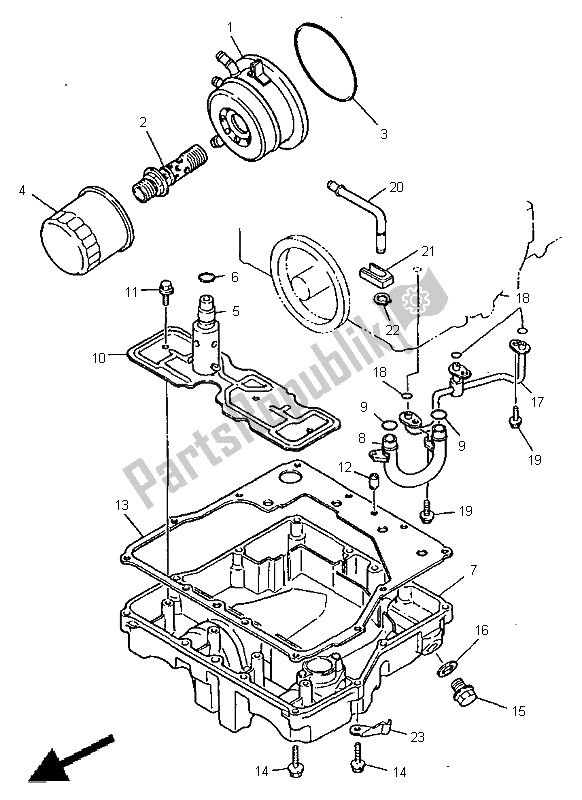 Tutte le parti per il Filtro Olio del Yamaha YZF 1000R Thunderrace 1998