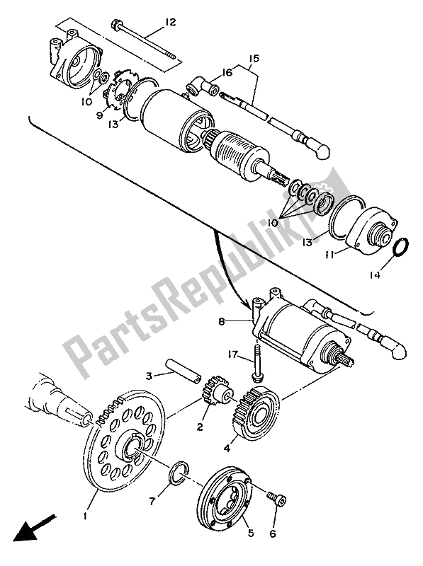 Tutte le parti per il Frizione Di Avviamento del Yamaha TDM 850 1993