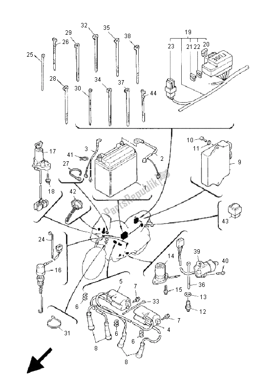 All parts for the Electrical 2 of the Yamaha XJ 900S Diversion 2001