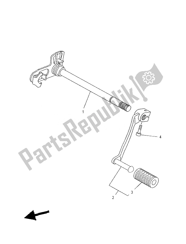 Wszystkie części do Wa? Ek Zmiany Biegów Yamaha XT 660X 2007