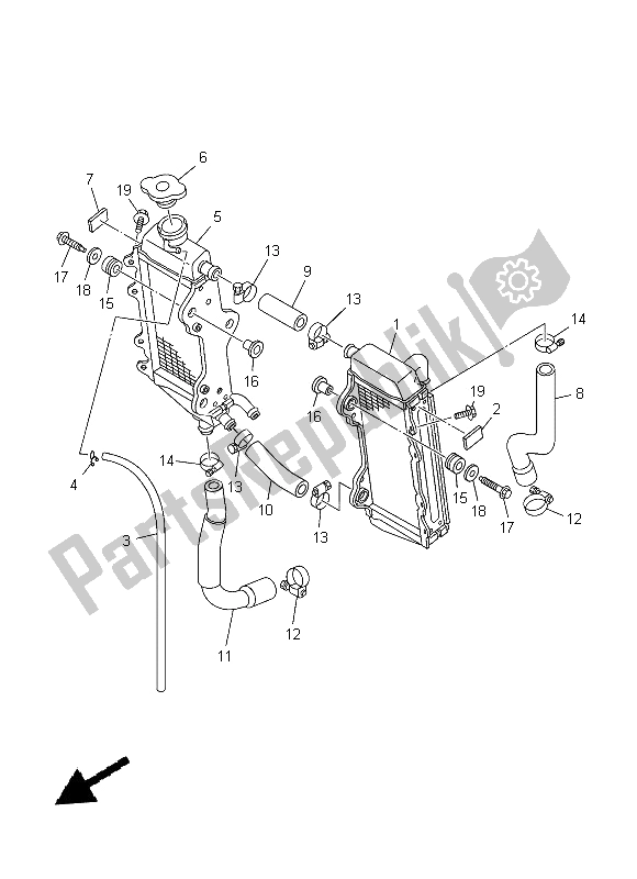 Toutes les pièces pour le Tuyau De Radiateur du Yamaha YZ 125 2014