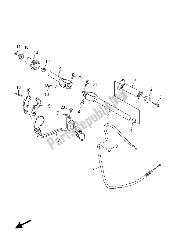 Todas las partes para Manija De Dirección Y Cable de Yamaha YZF R1M 1000 2015