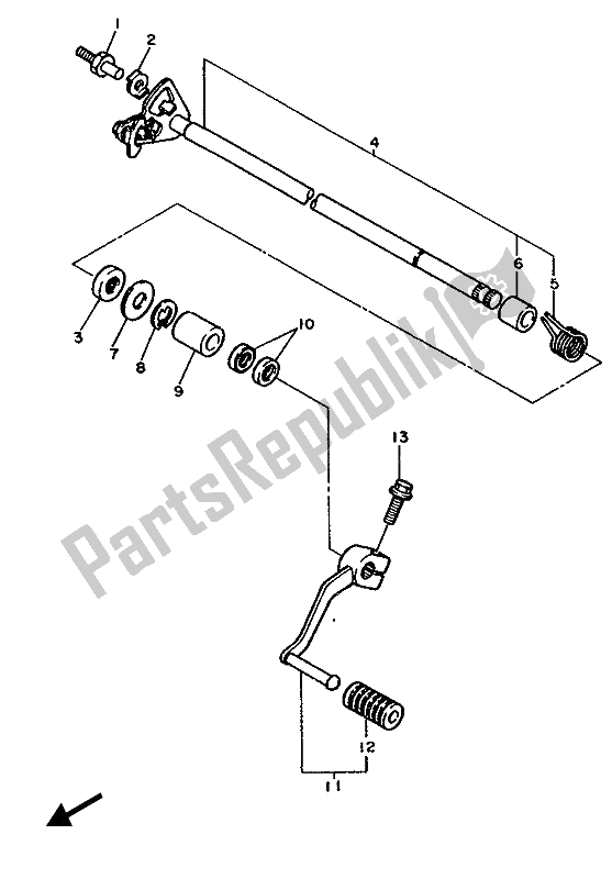 Todas las partes para Eje De Cambio de Yamaha FZX 750 1987