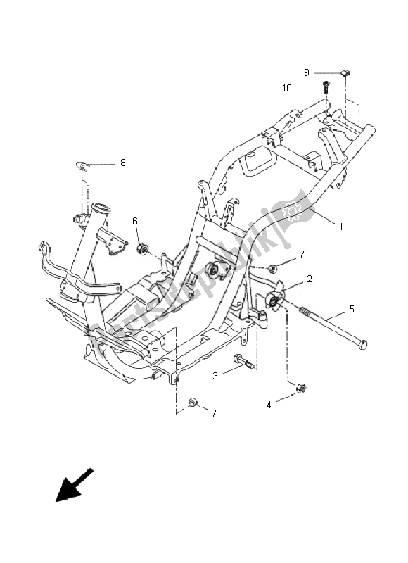 Tutte le parti per il Telaio del Yamaha CW 50L BWS 2007