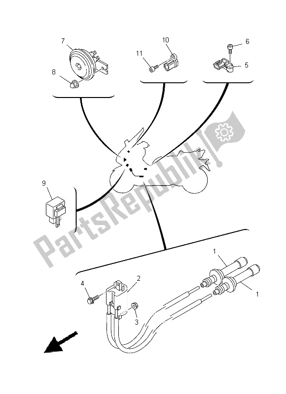 All parts for the Electrical 2 of the Yamaha XP 500A 2013