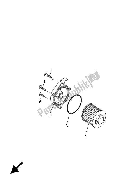 All parts for the Oil Cleaner of the Yamaha XV 535 Virago 25 KW 2001