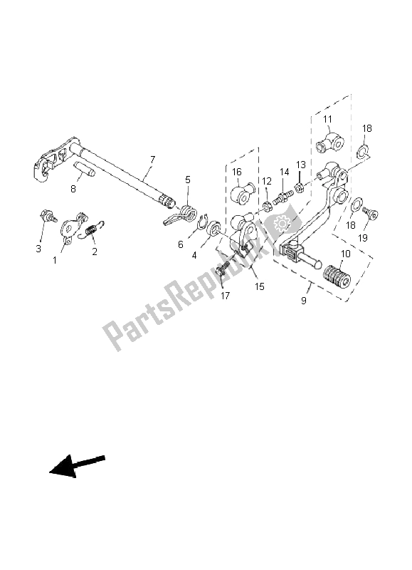 Tutte le parti per il Albero Del Cambio del Yamaha TT R 125 SW LW 2011