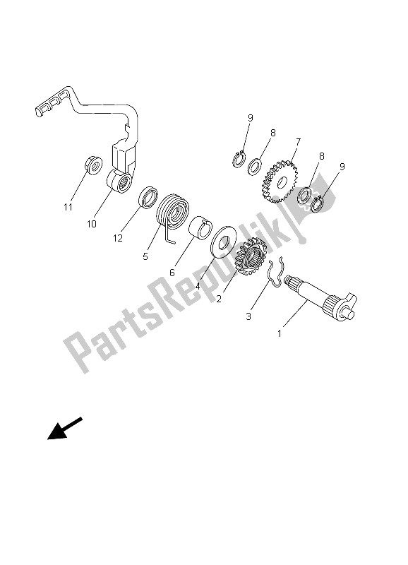 All parts for the Starter of the Yamaha TT R 125E SW LW 2003