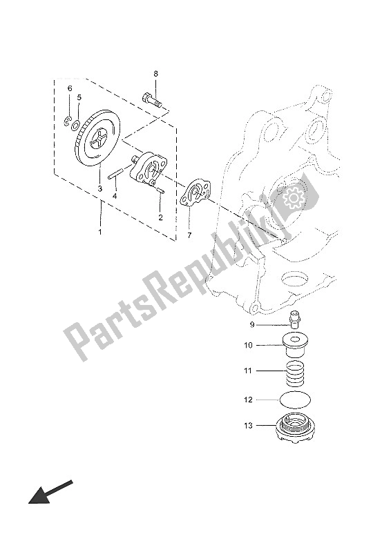 Todas las partes para Bomba De Aceite de Yamaha YP 250 RA 2016