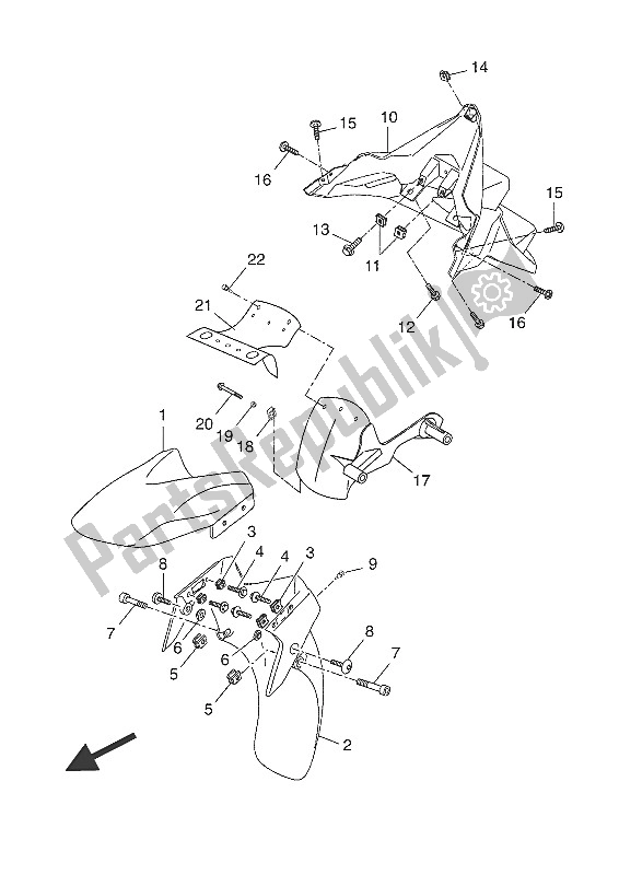 Toutes les pièces pour le Aile du Yamaha YP 125R 2016