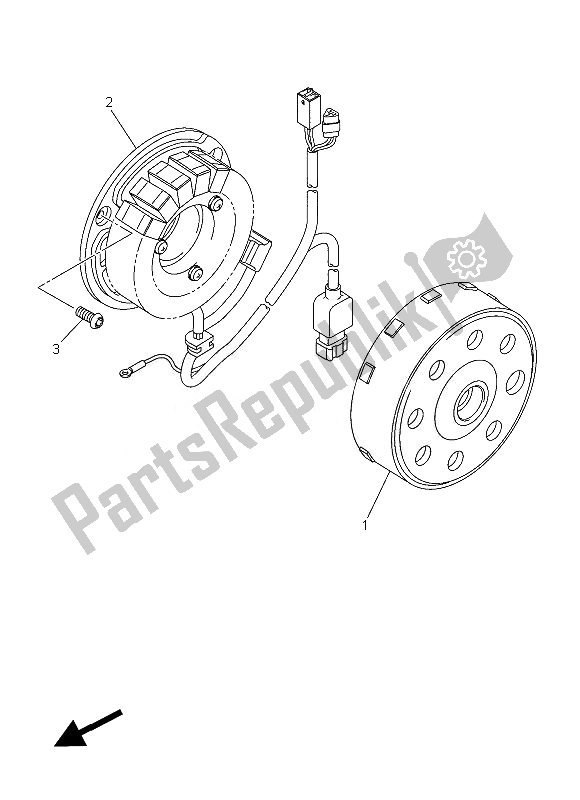 All parts for the Generator of the Yamaha SR 400 2014