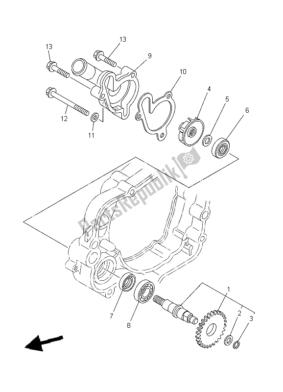 Toutes les pièces pour le Pompe à Eau du Yamaha YZ 85 SW LW 2010