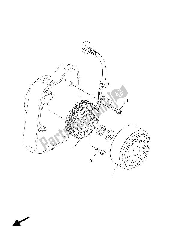 Alle onderdelen voor de Generator van de Yamaha YP 250R X MAX Sport 2012