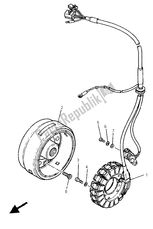 Tutte le parti per il Generatore del Yamaha TT 600E 1997
