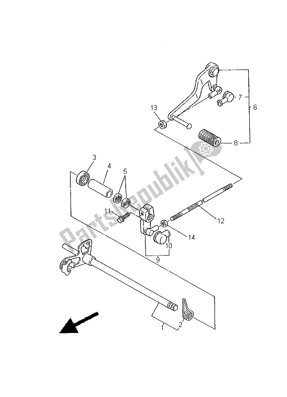 Tutte le parti per il Albero Del Cambio del Yamaha FZS 600 2000